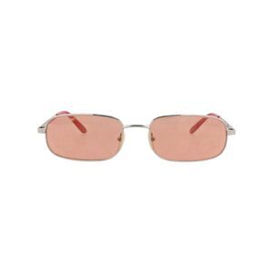 Gucci Square-Frame Metal Sunglasses Silver Mens